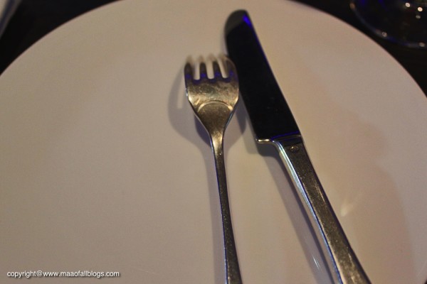 I am done with my meal position.